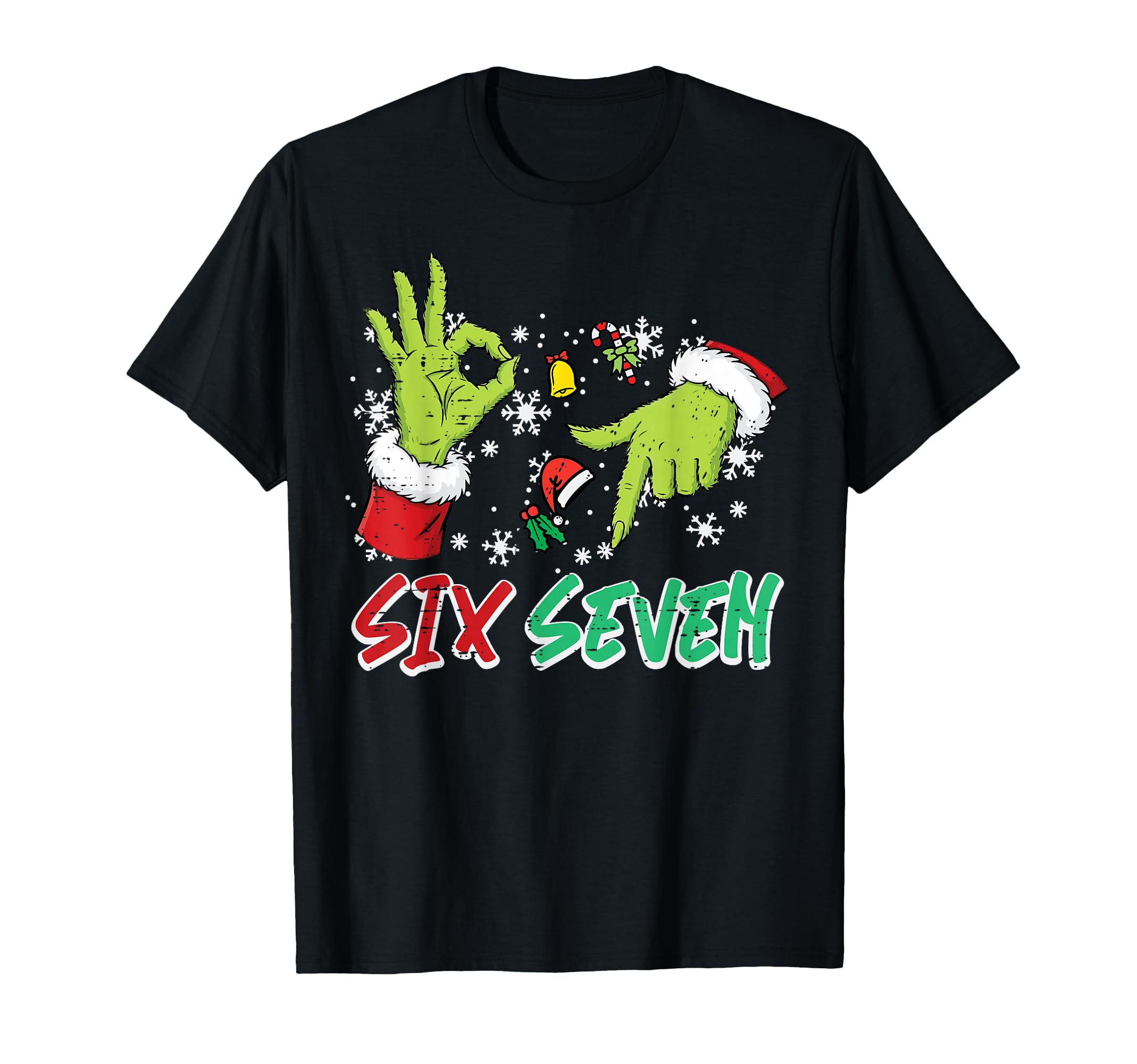 Christmas Shirts Pajamas PJ Men Women Kids Gifts Christmas Six Seven 67 Funny Meme 6 7 Xmas Women Men Kids T-Shirt