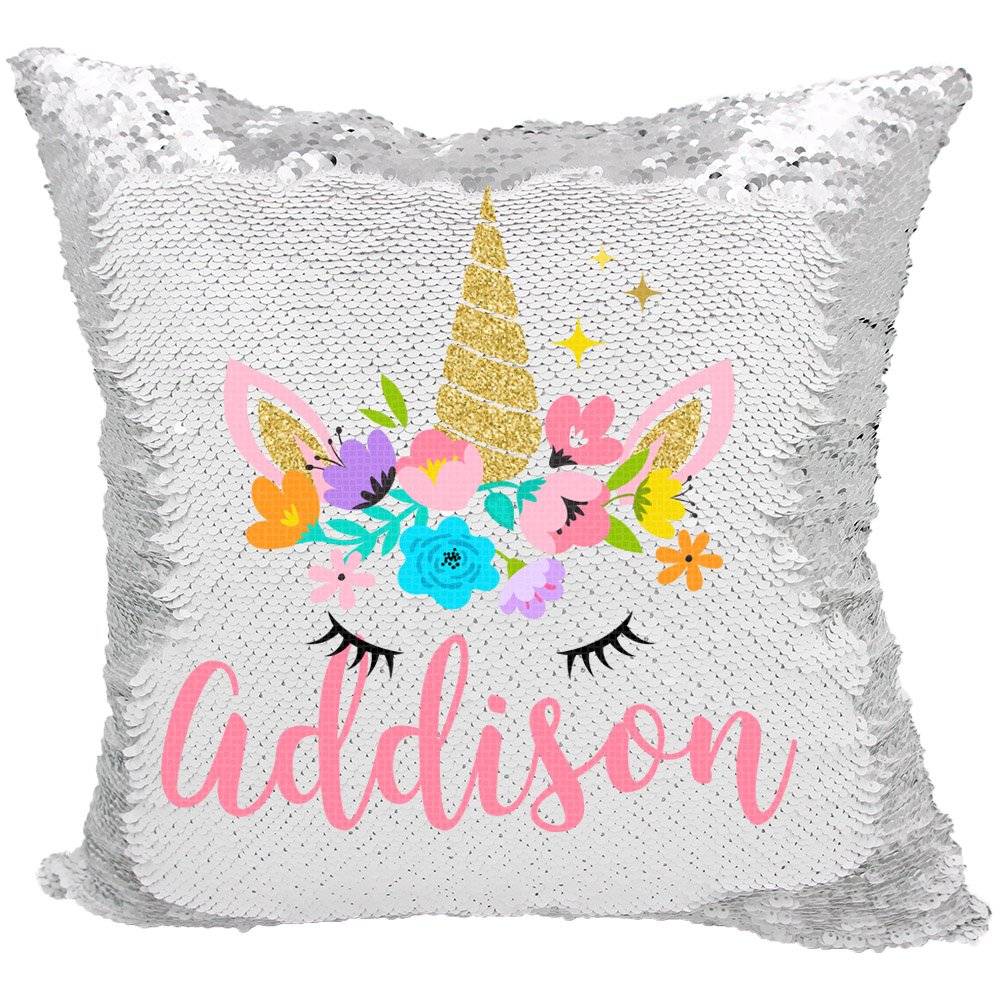 unicorn pillow sequins