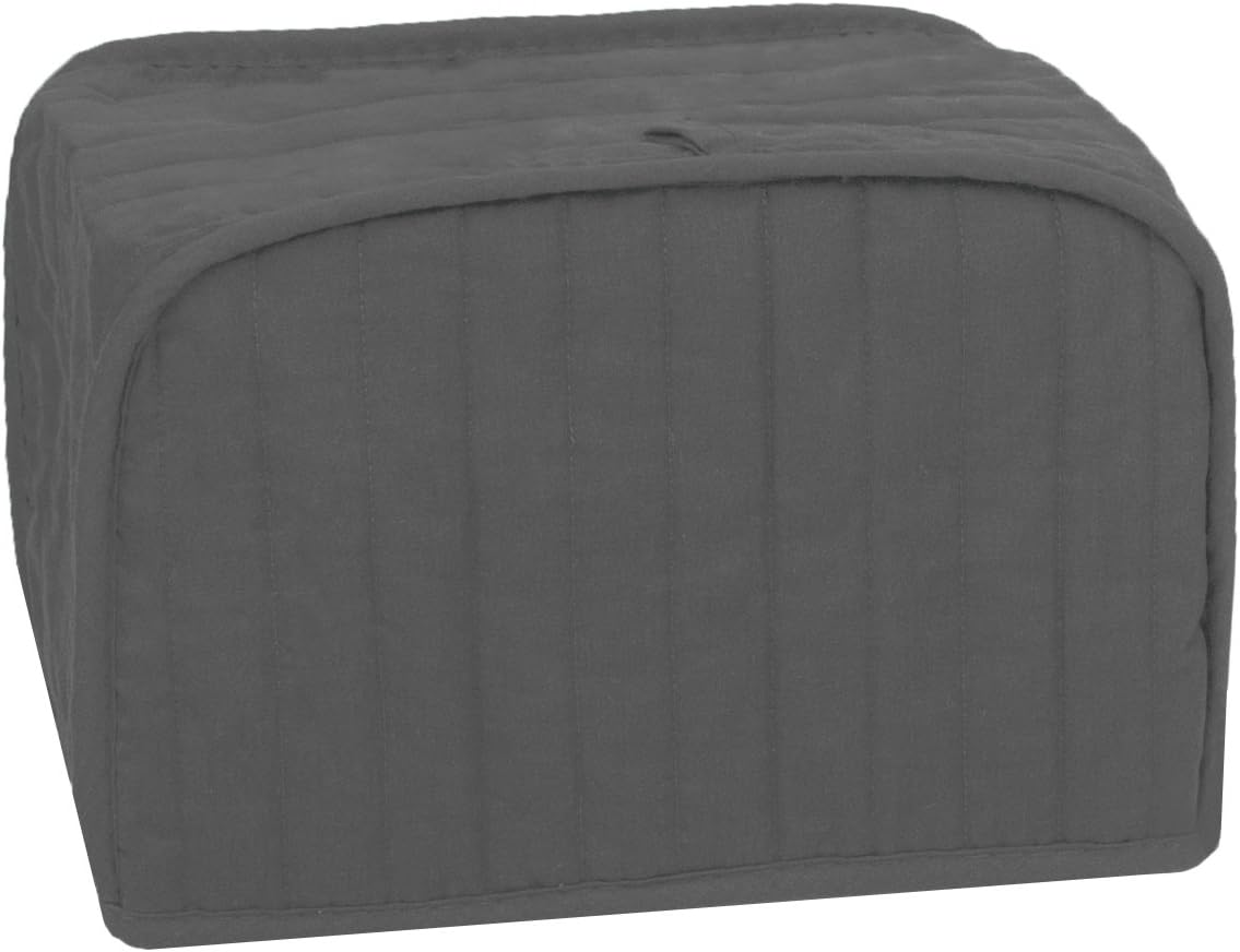 RITZ Polyester / Cotton Quilted Four Slice Toaster Appliance Cover, Dust and Fingerprint Protection, Machine Washable, Graphite Grey