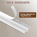 Maudzlan 236in/6m Window Door Draft Blocker Self-Adhesive Seal Strip White view 4