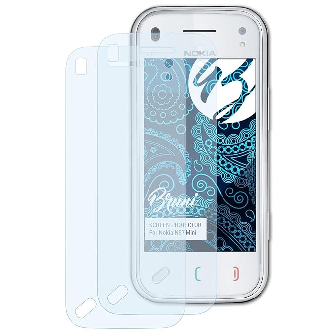 Bruni Schutzfolie für Nokia N97 Mini Folie, glasklare Displayschutzfolie (2X)