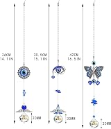 HDCRYSTALGIFTS 3PCS Evil Eye Suncatchers with Crystal Prisms view 2