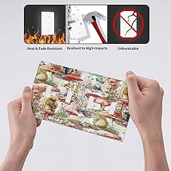 Cartoon Pattern Red Mushroom Quad Toggle Light
