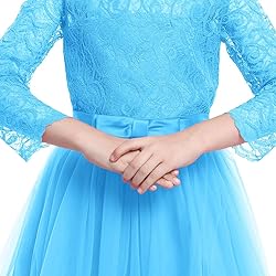 Flower Girl Long Princess Dress Vintage Lace Maxi