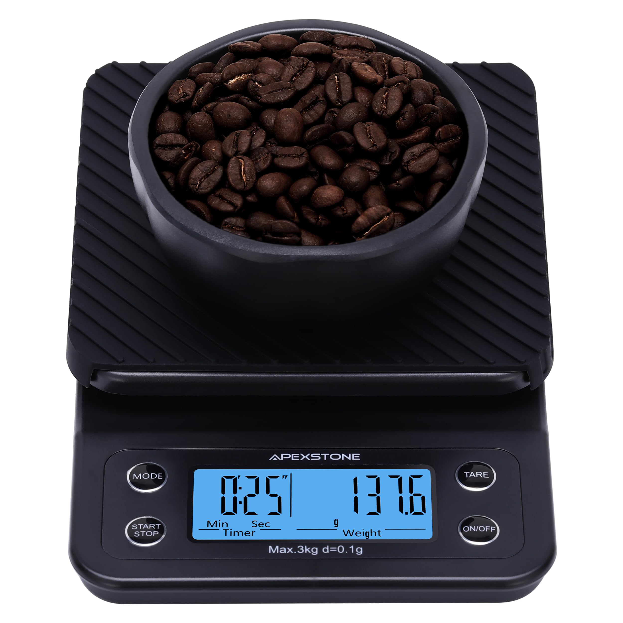 Apexstone Espresso Coffee Scale with Timer for Pour Over Coffee (Batteries Included)