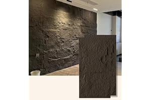 Interior Accent Wall Panels Stone for Living Room, 3D Lightweight Faux Rock Wainscoting Panel for Fireplace/Columns/Patio/Exh