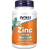 NOW Supplements, Zinc (Zinc Gluconate) 50 mg, Immune Support*, 250 Tabs