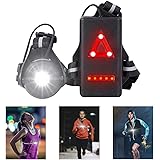 West Biking Night Running Lights, USB Rechargeable Chest Light with 90° Adjustable Beam Angle, 500 Lumens Waterproof Ultra Br