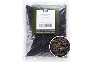 MONTEREY BAY HERB CO Monterey Bay Herbo Co Elderberries Certified Organic 1 LB Bag – Whole 100% Natural (Sambucus nigra)