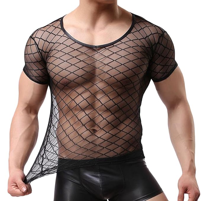 camisas transparentes para hombres