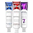 MSDRWIKEY SP-6 Toothpaste, Cooling Fresh Breath, and 7-Pro Whitening Toothpaste Bundle | 6 Probiotics for Oral Health, Fluoride-Free, Safe for Enamel, Deep Whitening & Freshness