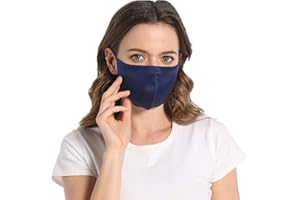 ROSEWARD 100% Mulberry Silk Face Mask for Women Men Reusable Adjustable with Filter Pocket