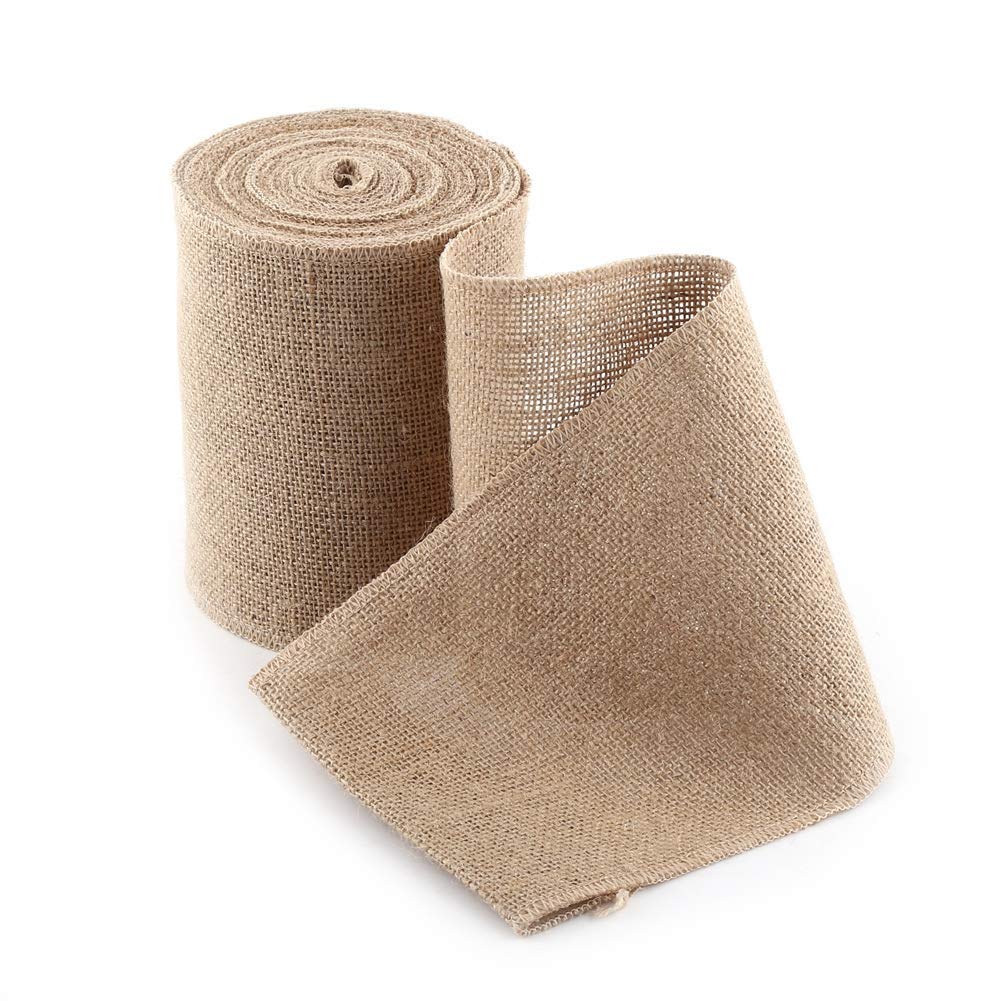 10M Hessian Burlap Woven Rustic Hessian Jute Burlap Fabric Ribbon Table Runner Wedding DecorationsParty Decoration for Parties (15CM) Handcraft Materials