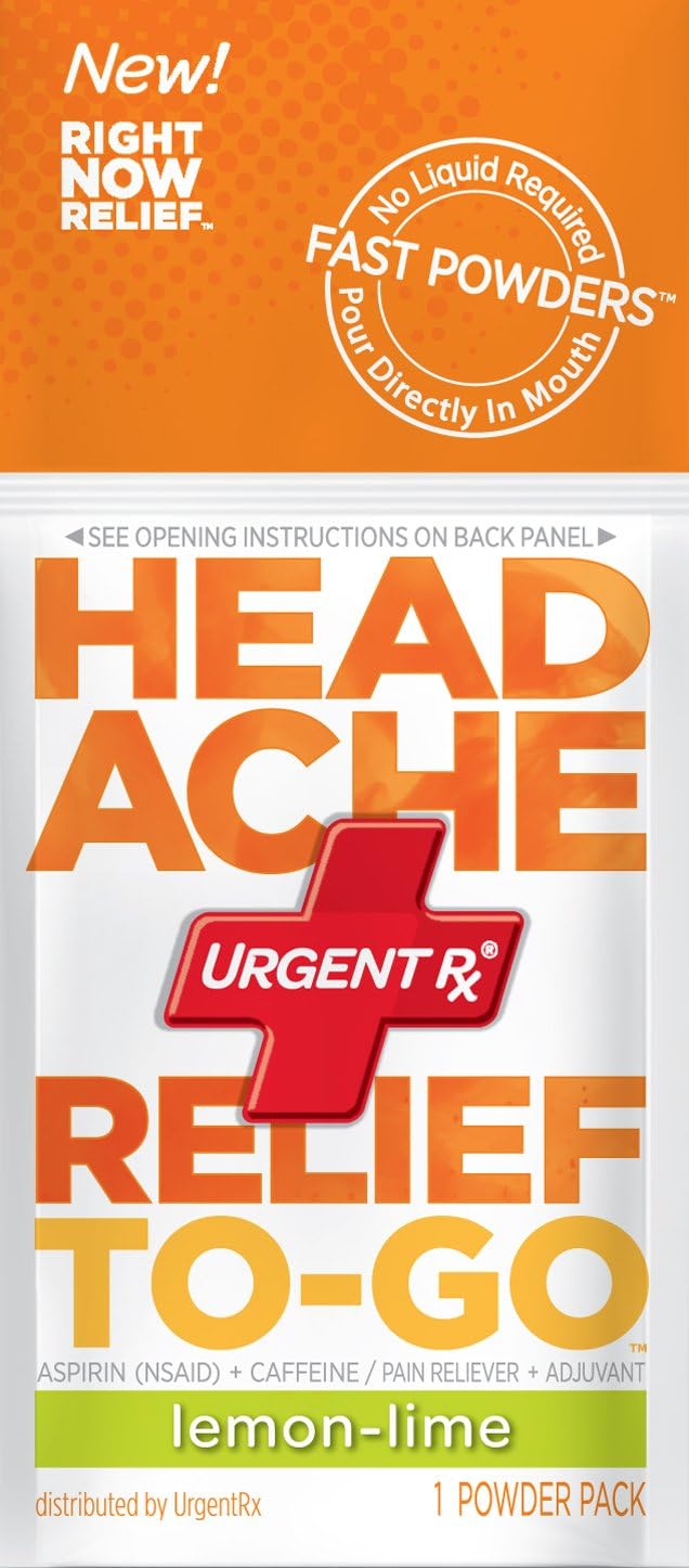 UrgentRx Headache Relief to Go Powder, 12 Count