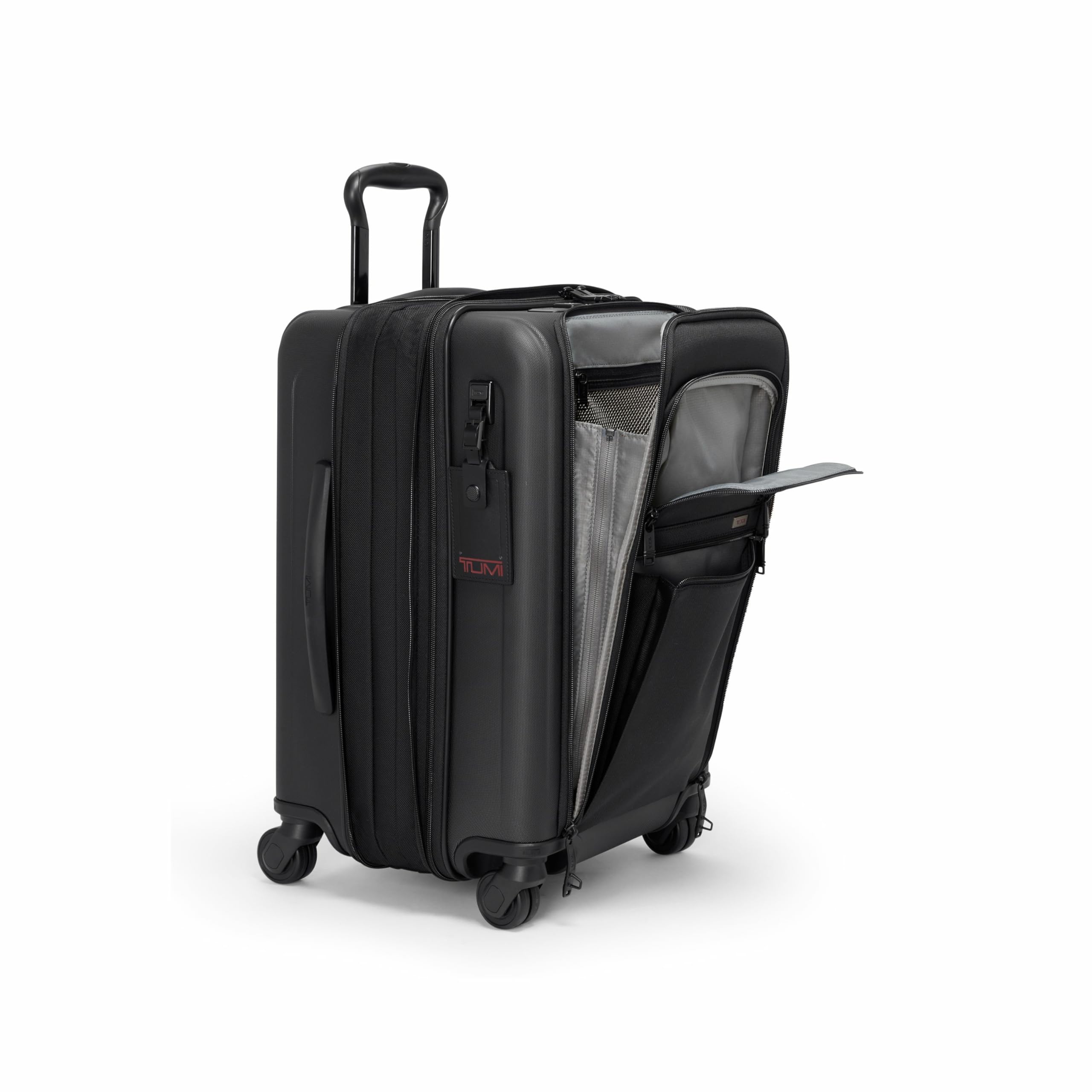 TUMI Alpha Hybrid International Expandable 4 Wheeled Carry On - Zip Expansion Suitcase for Domestic & International Travel - Black