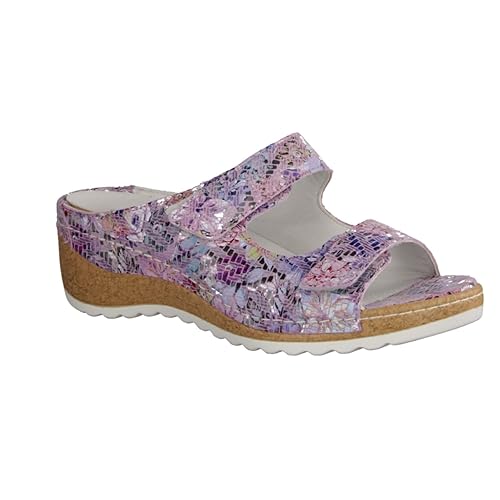 Waldläufer Damen Pantoletten rosé (rosa-Pastell-Silber) 306501-154-202 bunt 408138