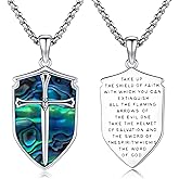 Adnix 925 Sterling Silver Patron Saint Amulet Pendant Necklace Religion Protection Jewelry for Men Women