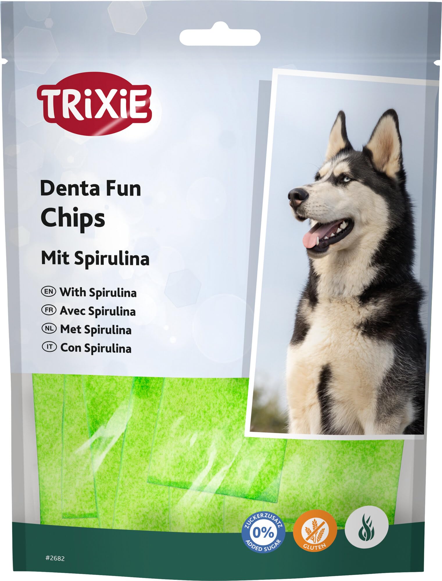 Trixie Denta Fun Chewing Chips with Spirulina Algae, 100 g