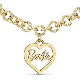Barbie Round Link Heart Necklace - Gold
