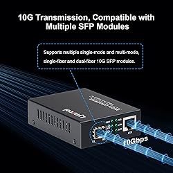 Lynxcel 10G Fiber Media Converter, 10 Gigabit SFP