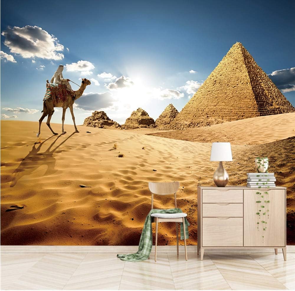 Ytdzsw 3D Modern Abstract Painting Desert Camel Canvas PVC Poster Pictures Living Room Bar Cafe Bedroom Home Decoration -350X245Cm