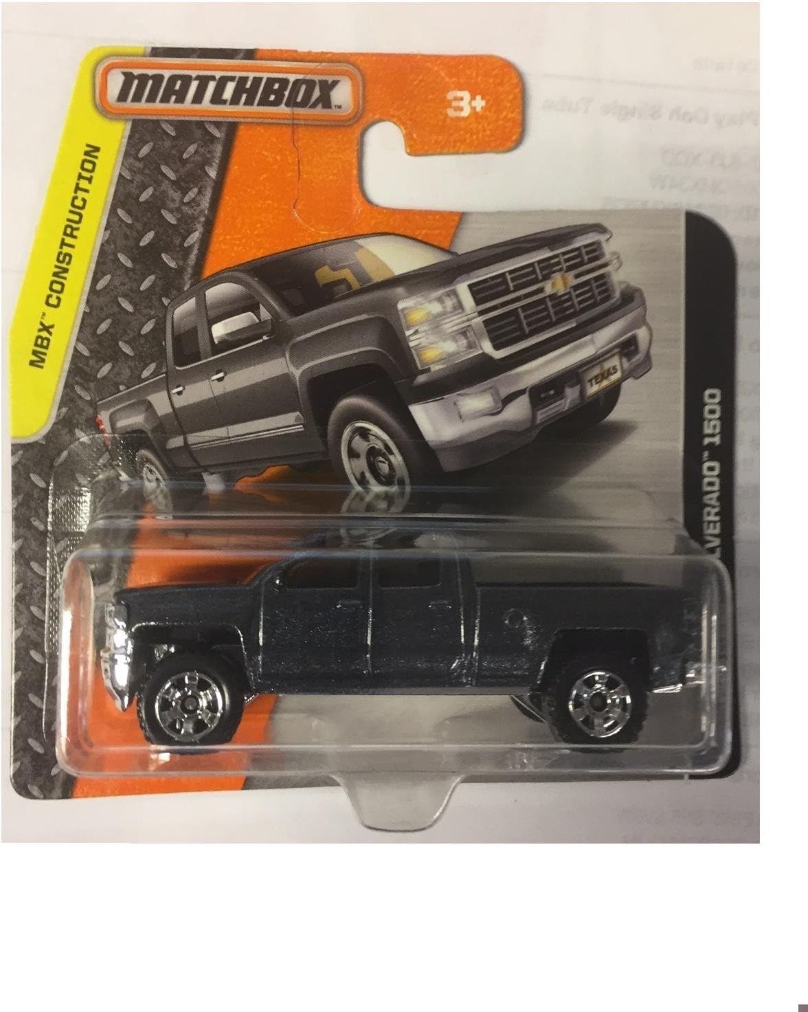 Matchbox Cars - MBX CONSTRUCTION - '14 Chevy Silverado 1500 in Grey