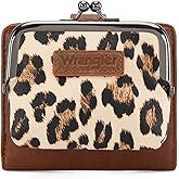 Montana West Wrangler Women's Wallet Leopard Print Wallets RFID-blocking Small Bifold Credit Card Holder with Kiss Clasp WG366-W116LP