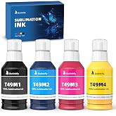 140mlx4 ClogFree T49M Sublimation Ink for Epson SureColor F170 F570 Printer | ICC-Free | Leak-Proof Design | Vivid Color &amp; Anti-Fade Guaranteed | Fast-Drying