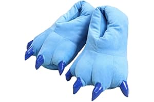 acdiac Unisex Soft Monster Claw Slippers Fun Dino Slippers Animal Paw Shoes For Men Women Boy Girl With Home Halloween Party Cosply Costume Footwear