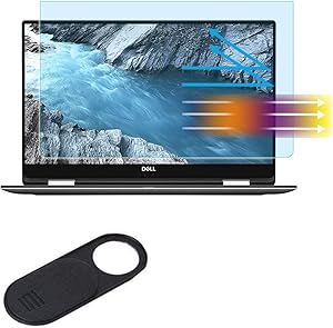 2Pack MUBUY Anti Blue Light Anti Glare Screen Protectort for Dell XPS 15 9570 15.6 Inch Touchscreen Laptop (Camera Cutting), Eyes Protection Filter Block UV and Reduce Fingerprint