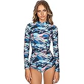 AXESEA Womens Long Sleeve Swimsuits Zip Rash Guard One Piece Bathing Suit | UPF 50+ UV Protection,Quick Dry,Breathable Soft High Stretch,Back Zip Removable Chest Padding,Swimming,Surfing,Beach Sports
