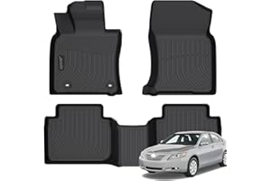 Jenofa-Floor Mats for Camry 2007-2011 Floor Liner Waterproof All Weather Car Mats Custom Fit Camry Durable TPE Rubber Mat for 2007-2011 Camry Accessories Black