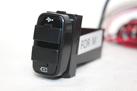 Amazon 三菱車 専用 純正風 Usb接続通信ケーブル付きパネル 充電チャージポート オーディオusb 品番 Usb M カーナビアクセサリ 車 バイク