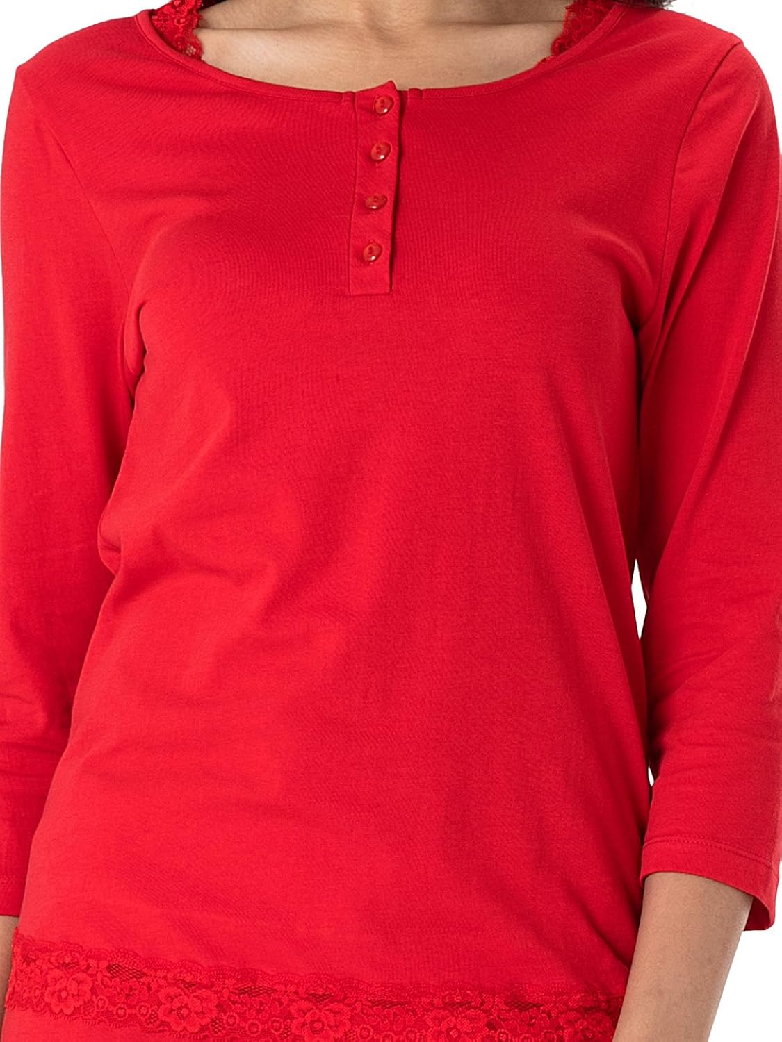 prettysecrets cotton top & pajama set-s