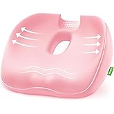 AUVON Innovative Donut Pillow Hemorrhoids Scientific Center Hole and Tailbone Cutout, Orthopedic Pain Relief Donut Seat Cushi