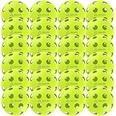Akiefb Pickleball Balls6/12/24/48Pack 40-Hole Outdoor/Indoor Pickleball Balls High Bounce, Durable Construction with Wind-Resistant Design, Built for Practice & Rec for Competitive Play