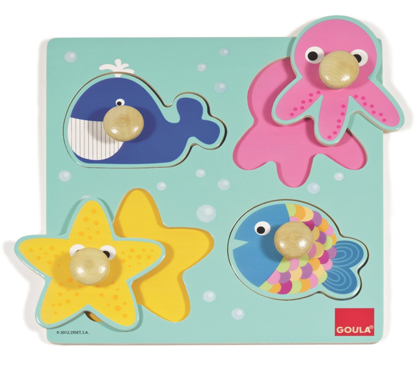 Goula Puzzle mar piezas de madera Diset