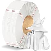 ANYCUBIC PLA Plus Refill Filament 1.75mm White 1KG, No Spool 3D Printer Filament with +/- 0.02mm Dimensional Accuracy for Reu