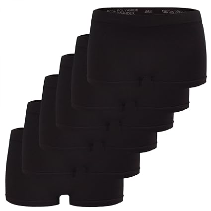 Fabio Farini 6er-Pack Damen Panties Hipsters Boxershorts nahtlos aus weichem Microfaser-Gewebe