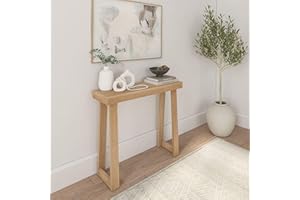 Plank+Beam Solid Wood Console Table, 36 Inch, Sofa Table, Narrow Entryway Table for Hallway, Behind The Couch, Living Room, Foyer, Easy Assembly, Blonde