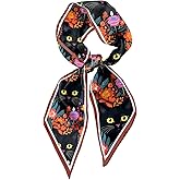 Zewurtuw Scarf Silk Feeling Hair Head Long Neck Satin Fashion Scarfs for Bag Decoration Women Girls Cute Aesthetic 59 * 6.7”