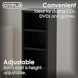 Oypla 6 Tier Black Wooden CD DVD Game Shelf Storage Tower 102 Capacity view 4