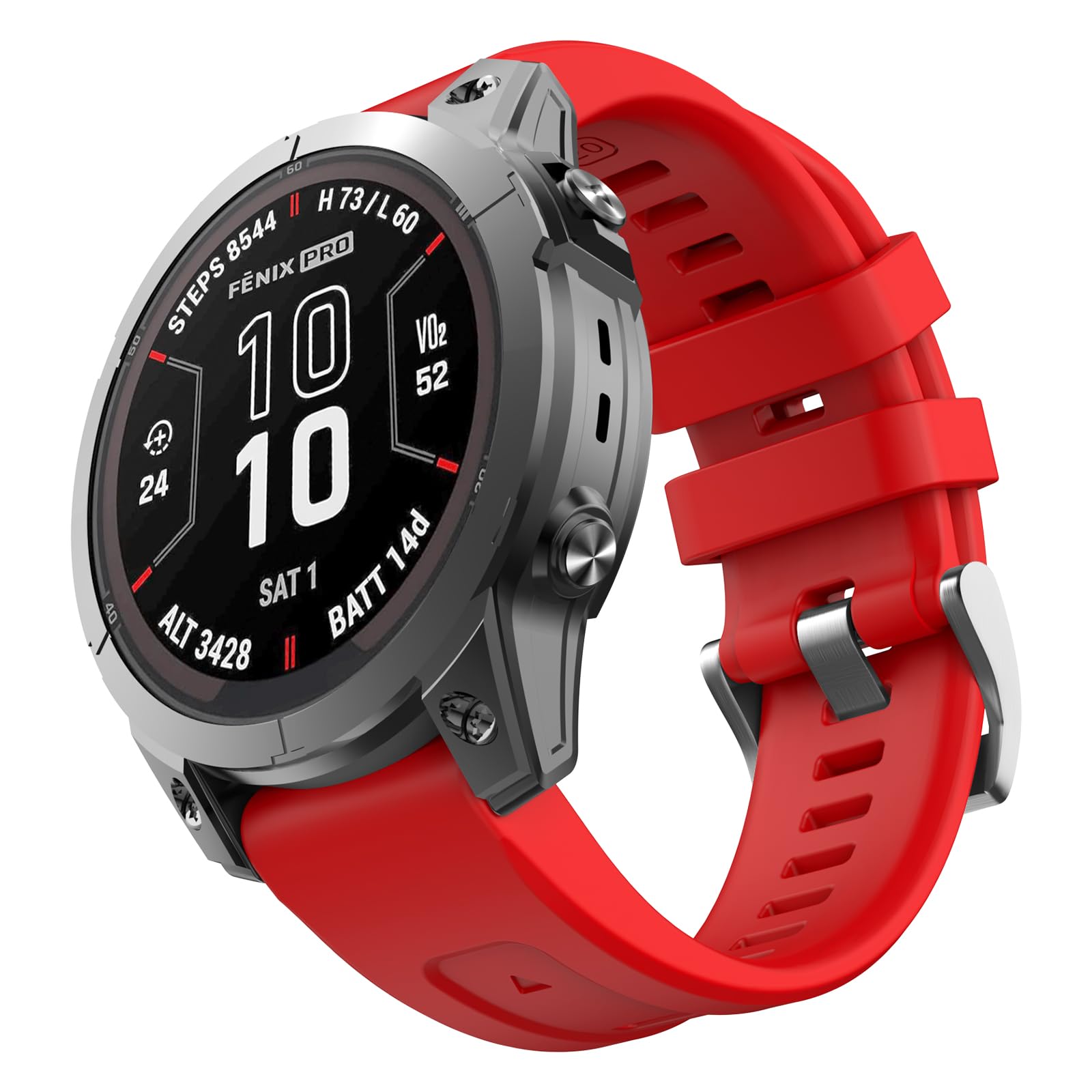 OVERSTEP Compatible for Garmin Fenix 7s Pro/Solar/6s/5s Plus, 20mm Width Soft Silicone Replacement Band Watch Strap
