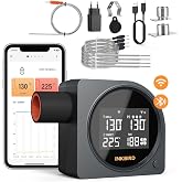 INKBIRD 5G WiFi and Bluetooth BBQ Temperature Controller Fan Thermometer | High Speed Fan with LCD Screen, Timer Alarm Grill Thermometer with 5 Probes for BGE, Kamado, Vision Grill, Akorn, Weber