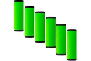 BAGSWEET Luggage Handle Wrap 6 Pack-Neoprene Luggage Handle Wraps For Suitcase/Beach Bag/Backpacks Bright Suitcase Identifiers Travel Accessories For Airplane (Neon Green)