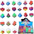 WEKITY Mini Cube Puzzle Box Set, Brain Game 24PCS Maze Puzzle Box 3D Three-Dimensional Ball Maze Funny and Cool Brain Teasers for Kids-Safe for Boys, Girls, Teens, Party Favors