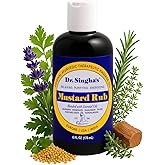 Dr. Singha's Mustard Rub, Original Ayurvedic Relaxing, Purifying, and Energizing Massage Oil - Made in USA, 6 oz