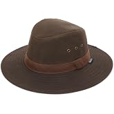 Delano Waxed Cotton Safari Hat - Classic Fit Unisex​ Waterproof, UPF 50+ Sun Protection, Packable
