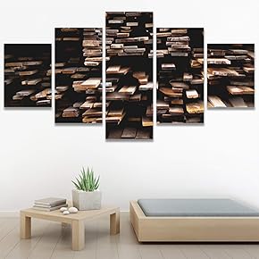 SIGNWIN 5 Panel Canvas Wall Art Modern Art...