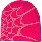 Pooyikoi Y2K Gothic Spider Pattern Wool Acrylic Knitted Hat Women Beanie Winter Warm Beanies Men Casual Skullies Outdoor